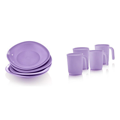 Tupperware Тарелка десертная и кружка, 4 шт.